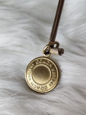 Coach Gold-Tone Round Logo Charm